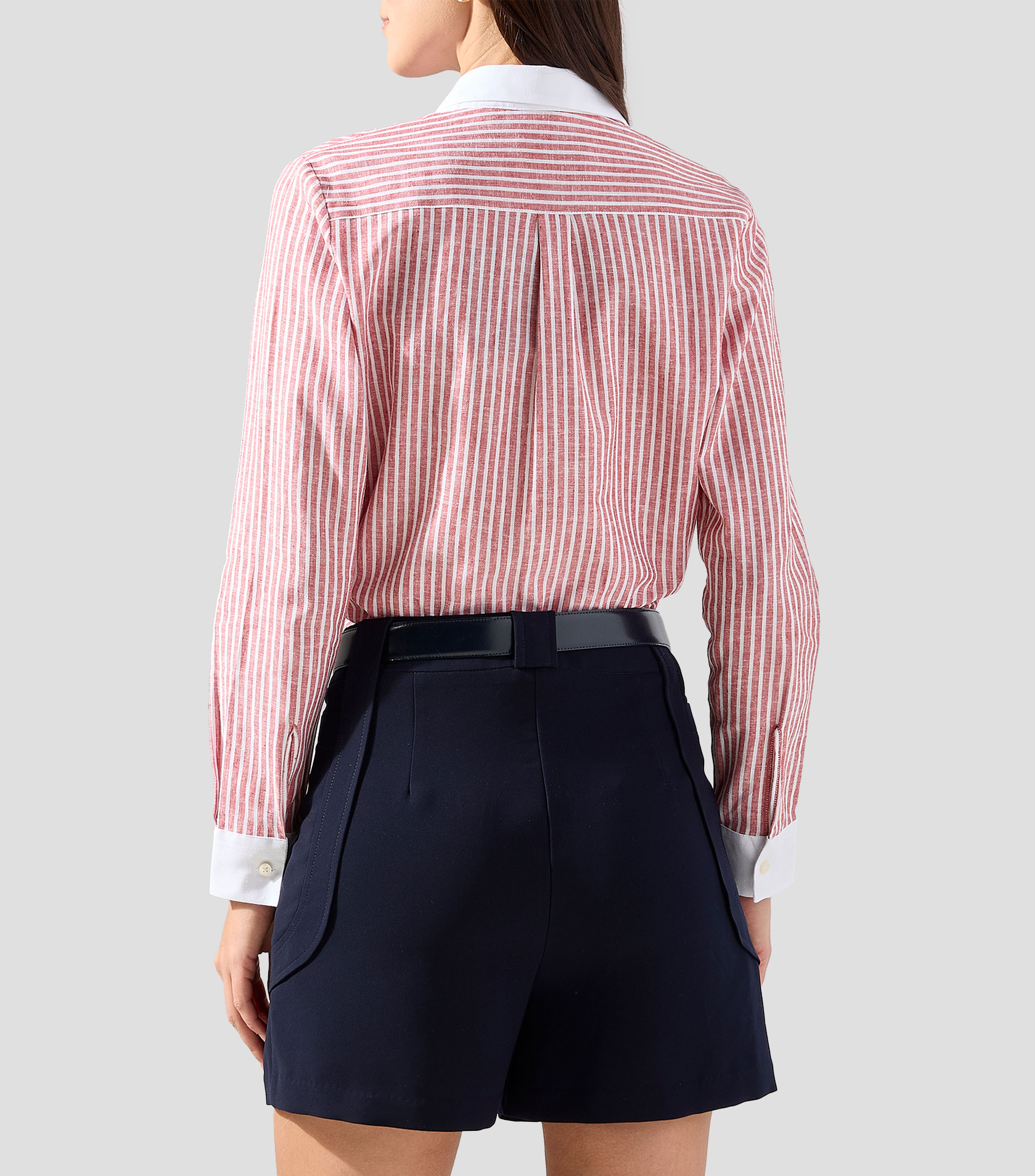 Camisa de rayas manga larga Mujer